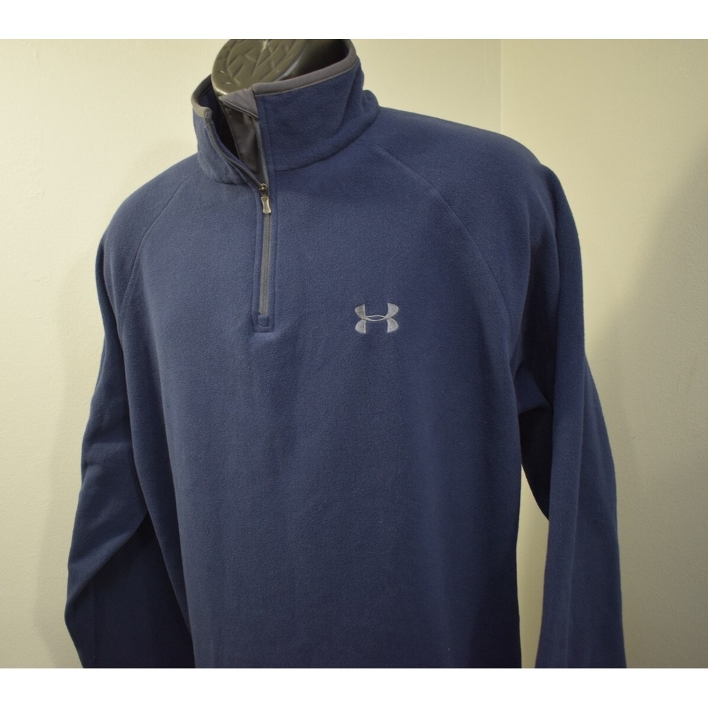 Under Armour Fleece 1/4 Zip Golf Jacket Blue Pullover Long Sleeve Mens Size XL